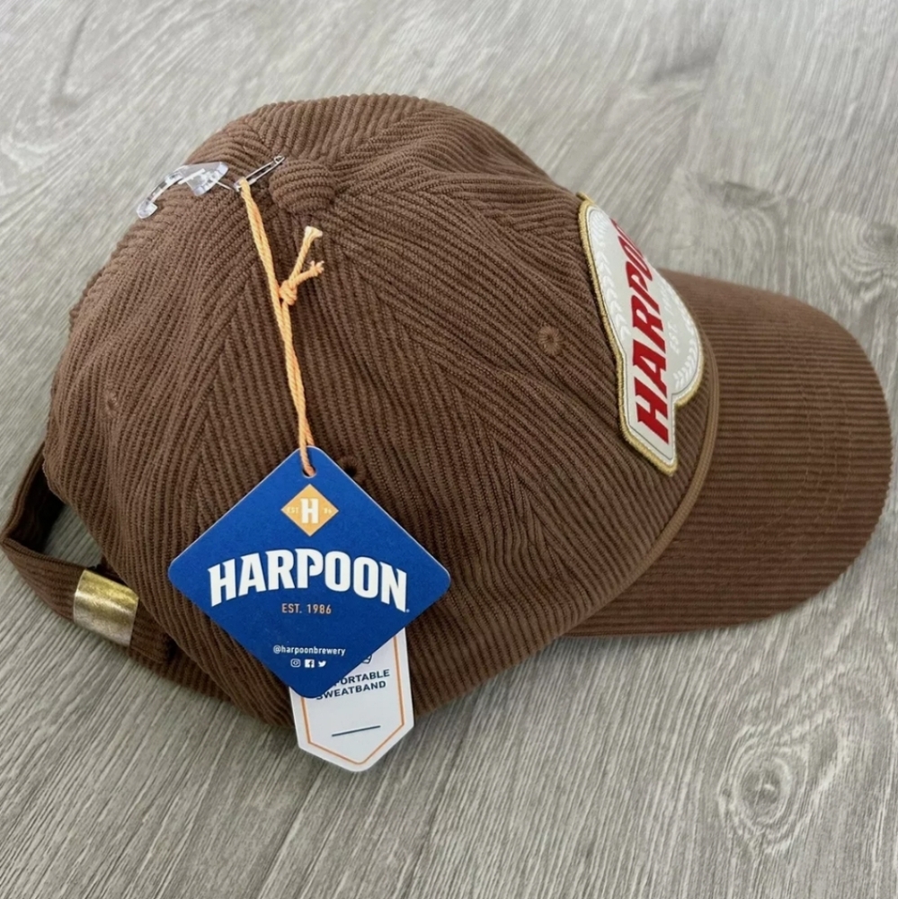 NWT Men's Harpoon Brewery Corduroy Adjustable Hat - Picture 3 of 9